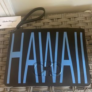 Large Ferragamo wristlet/clutch